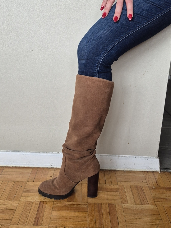 Aldo Shoes - Aldo Tall Slouch Suede Knee Boots in Brown